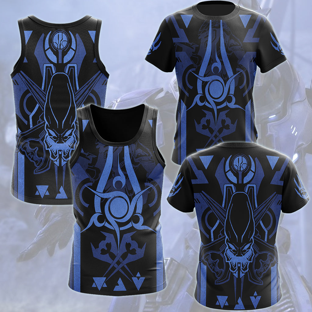 Halo Sangheili (Elite) Video Game All Over Printed T-shirt Tank Top Zip Hoodie Pullover Hoodie Hawaiian Shirt Beach Shorts Joggers