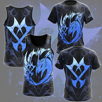 Kingdom Hearts Symbols The Unversed Emblem Video Game All Over Printed T-shirt Tank Top Zip Hoodie Pullover Hoodie Hawaiian Shirt Beach Shorts Joggers