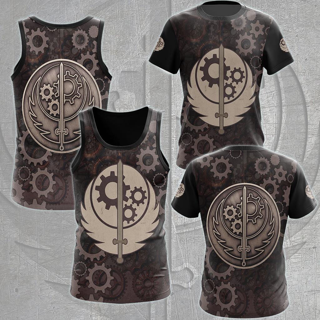 Fallout Brotherhood of Steel Video Game All Over Printed T-shirt Tank Top Zip Hoodie Pullover Hoodie Hawaiian Shirt Beach Shorts Joggers