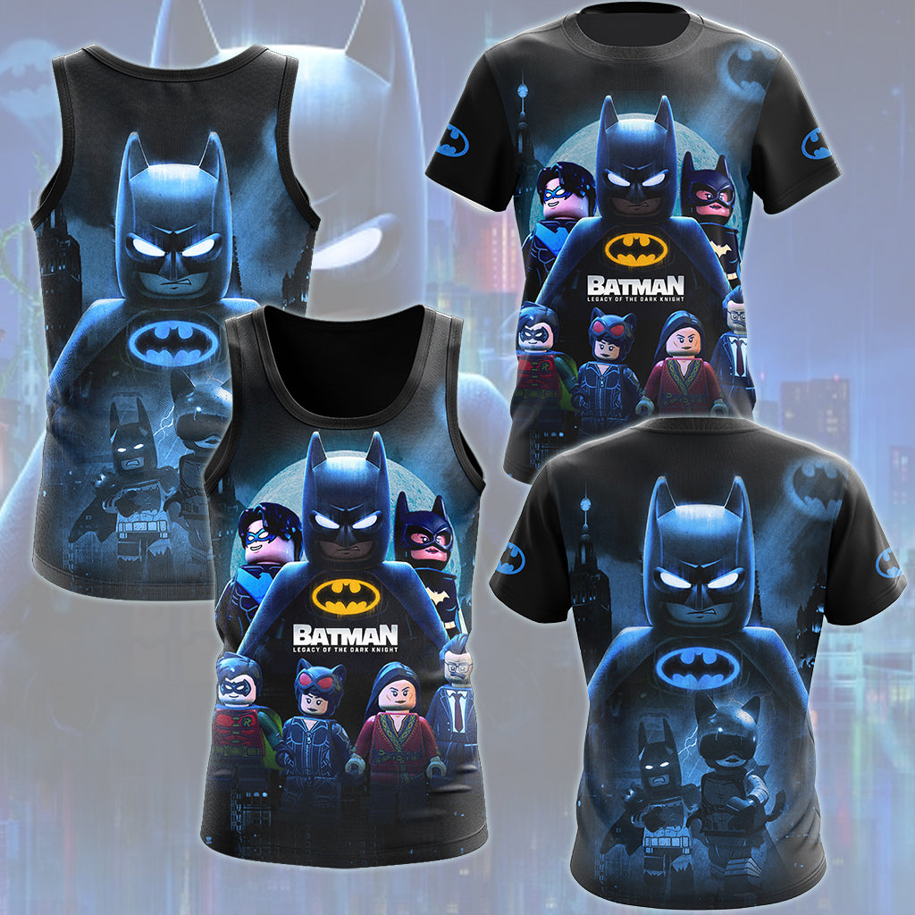 Batman: Legacy of the Dark Knight Video Game All Over Printed T-shirt Tank Top Zip Hoodie Pullover Hoodie Hawaiian Shirt Beach Shorts Joggers