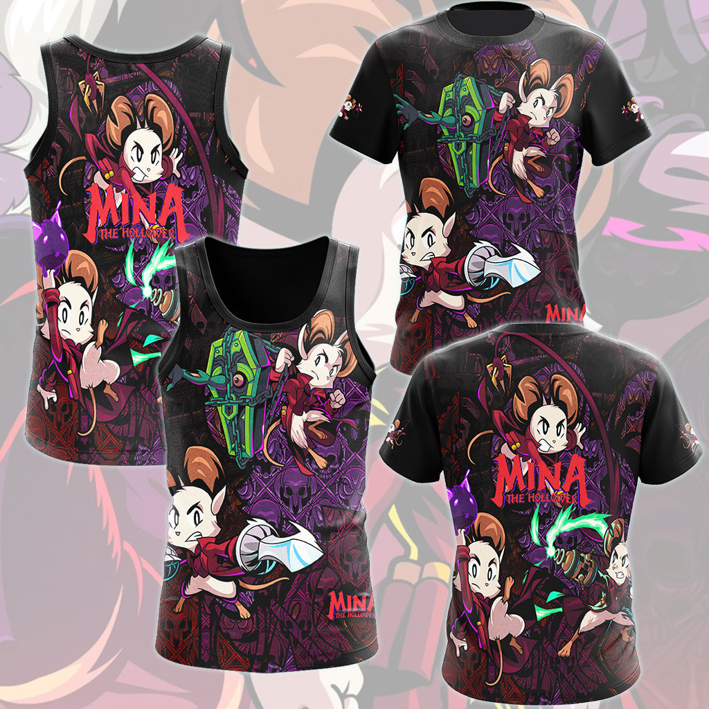 Mina the Hollower Video Game All Over Printed T-shirt Tank Top Zip Hoodie Pullover Hoodie Hawaiian Shirt Beach Shorts Joggers