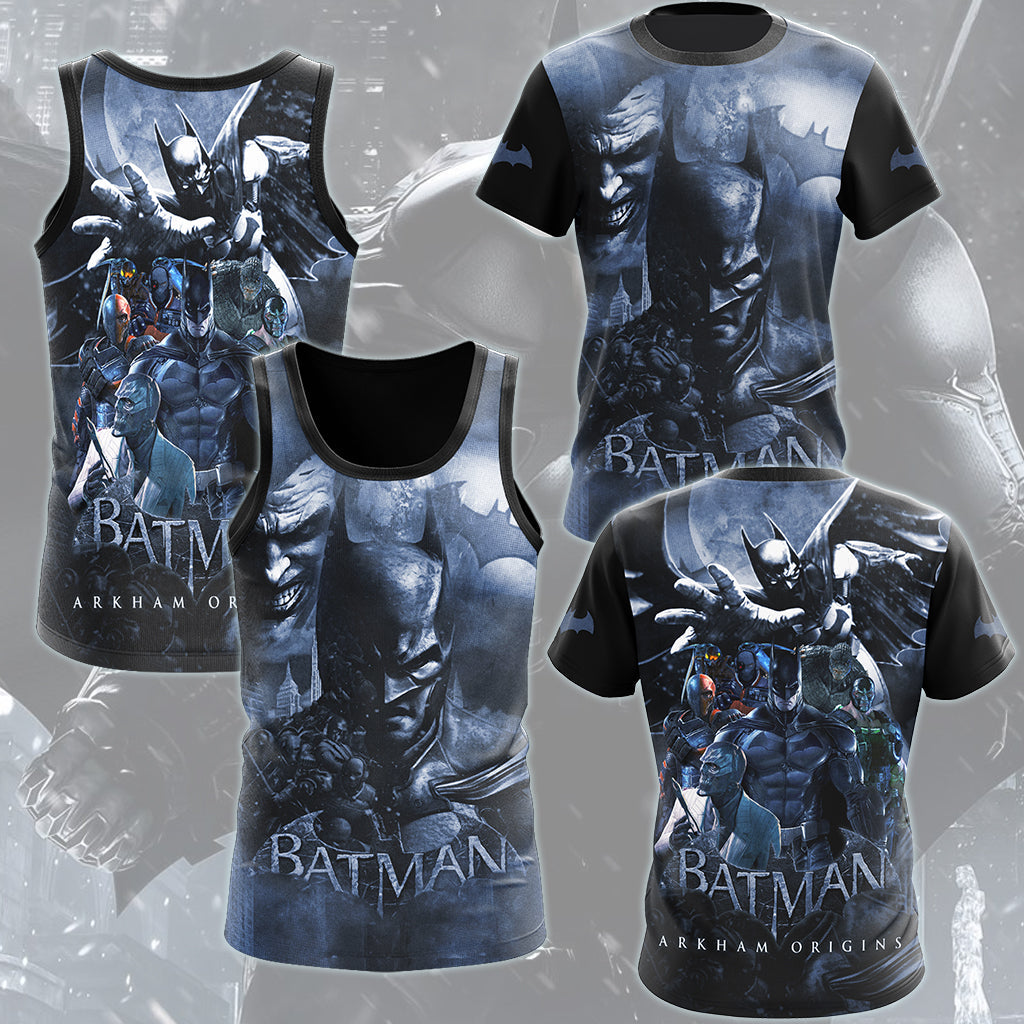 Batman: Arkham Origins Video Game All Over Printed T-shirt Tank Top Zip Hoodie Pullover Hoodie Hawaiian Shirt Beach Shorts Joggers