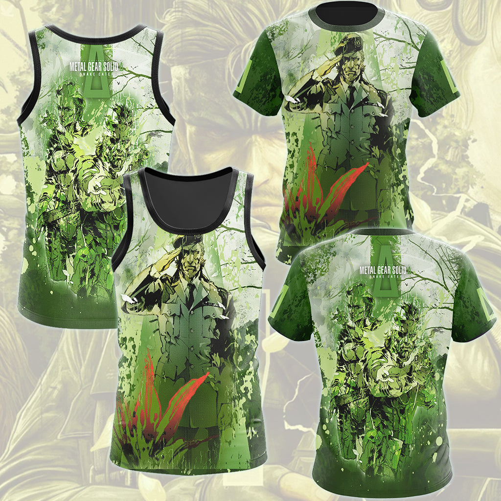 Metal Gear Solid: Snake Eater Video Game All Over Printed T-shirt Tank Top Zip Hoodie Pullover Hoodie Hawaiian Shirt Beach Shorts Joggers