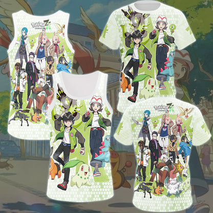 Pokemon Legends Z-A Video Game All Over Printed T-shirt Tank Top Zip Hoodie Pullover Hoodie Hawaiian Shirt Beach Shorts Joggers