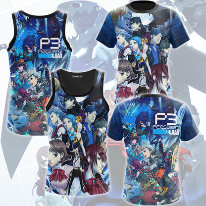 Persona 3 Reload Video Game All Over Printed T-shirt Tank Top Zip Hoodie Pullover Hoodie Hawaiian Shirt Beach Shorts Joggers   