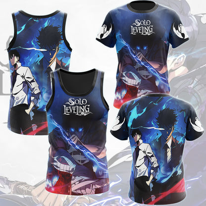 Solo Leveling Anime All Over Printed T-shirt Tank Top Zip Hoodie Pullover Hoodie Hawaiian Shirt Beach Shorts Joggers