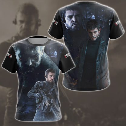 Resident Evil Chris Redfield Video Game All Over Printed T-shirt Tank Top Zip Hoodie Pullover Hoodie Hawaiian Shirt Beach Shorts Joggers T-shirt