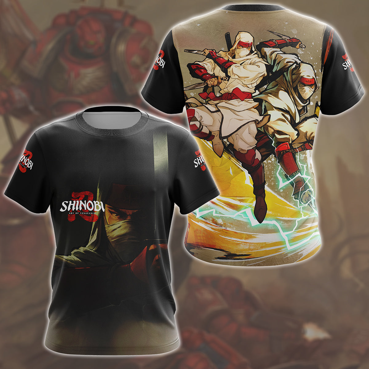 Shinobi: Art of Vengeance Video Game All Over Printed T-shirt Tank Top Zip Hoodie Pullover Hoodie Hawaiian Shirt Beach Shorts Joggers T-shirt S