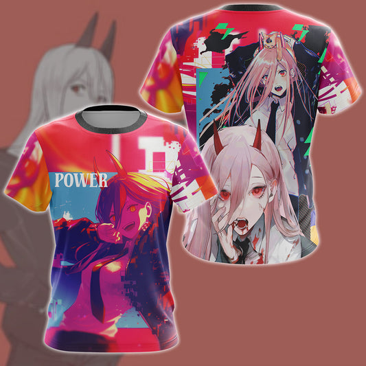 Chainsaw Man Power Anime Manga All Over Printed T-shirt Tank Top Zip Hoodie Pullover Hoodie Hawaiian Shirt Beach Shorts Joggers T-shirt