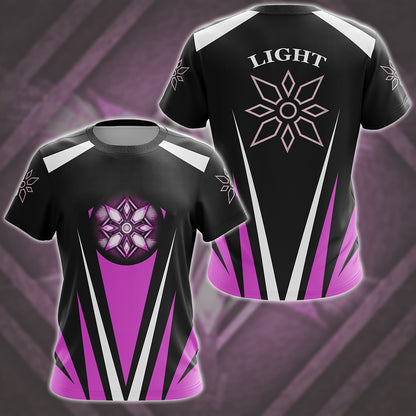 Digimon Crest Of Light Video Game All Over Printed T-shirt Tank Top Zip Hoodie Pullover Hoodie Hawaiian Shirt Beach Shorts Joggers T-shirt S