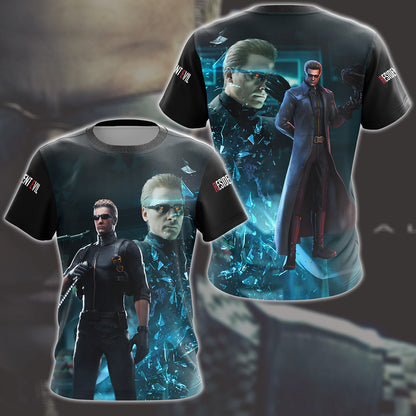 Resident Evil Albert Wesker Video Game All Over Printed T-shirt Tank Top Zip Hoodie Pullover Hoodie Hawaiian Shirt Beach Shorts Joggers T-shirt