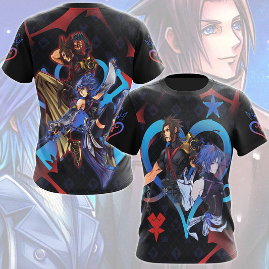 Kingdom Hearts Aqua and Terra Video Game All Over Printed T-shirt Tank Top Zip Hoodie Pullover Hoodie Hawaiian Shirt Beach Shorts Joggers T-shirt S