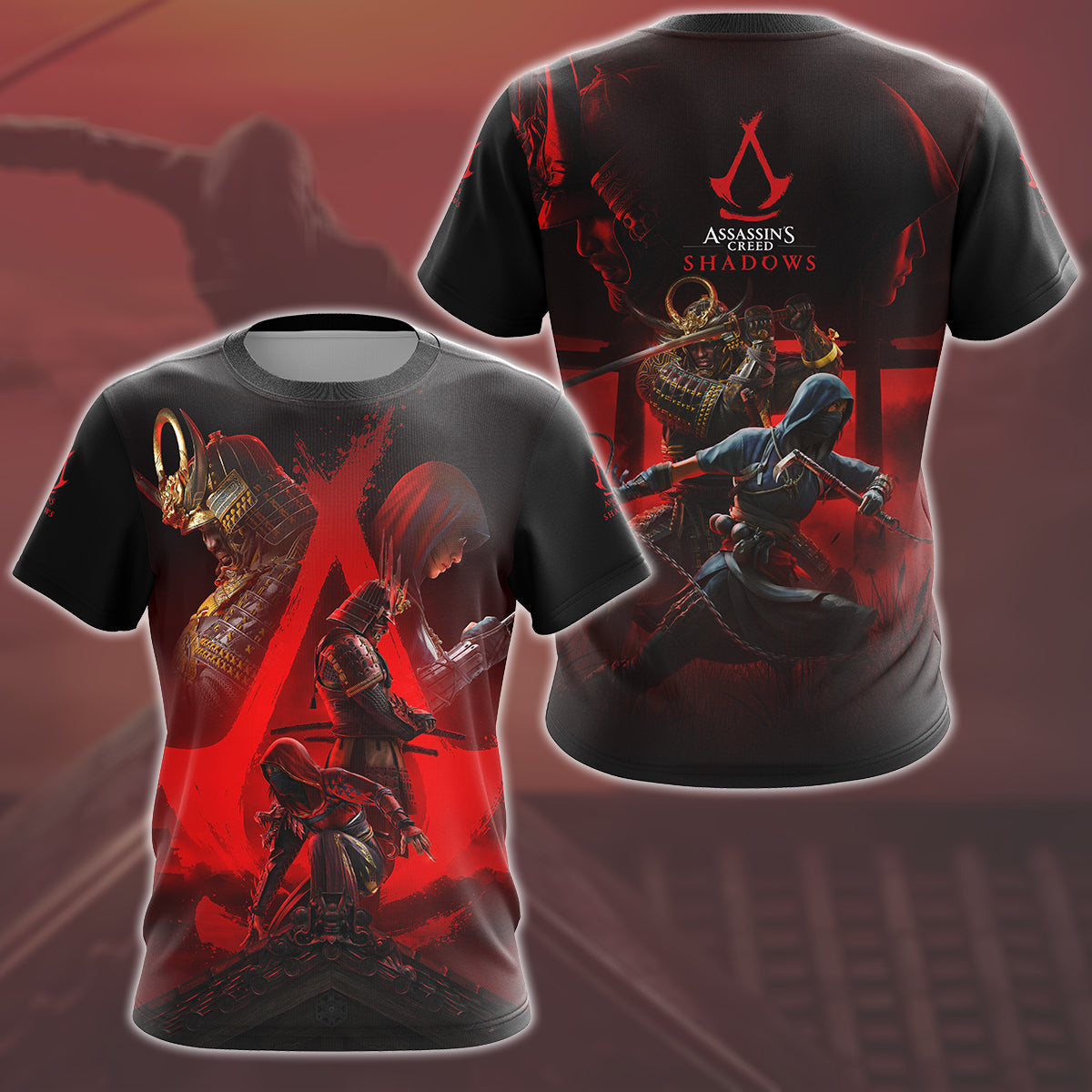 Assassin's Creed Shadows Video Game All Over Printed T-shirt Tank Top Zip Hoodie Pullover Hoodie Hawaiian Shirt Beach Shorts Joggers T-shirt S