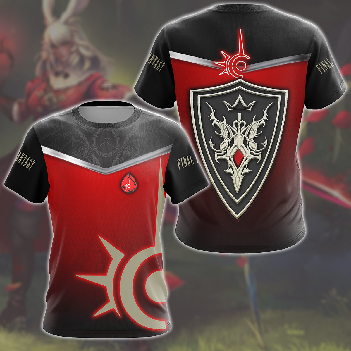 Final Fantasy Red Mage Video Game All Over Printed T-shirt Tank Top Zip Hoodie Pullover Hoodie Hawaiian Shirt Beach Shorts Joggers T-shirt S