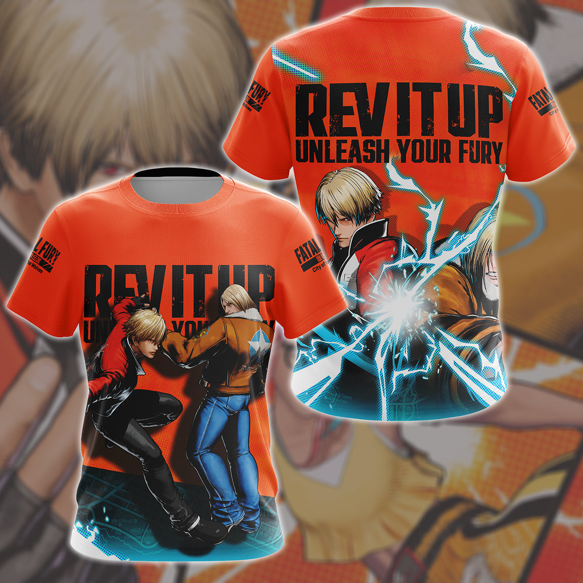 Fatal Fury: City of the Wolves Video Game All Over Printed T-shirt Tank Top Zip Hoodie Pullover Hoodie Hawaiian Shirt Beach Shorts Joggers T-shirt S