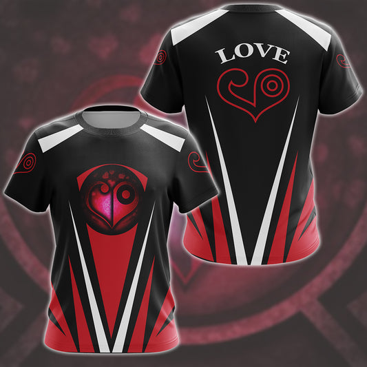 Digimon The Crest Of Love Video Game All Over Printed T-shirt Tank Top Zip Hoodie Pullover Hoodie Hawaiian Shirt Beach Shorts Joggers T-shirt S