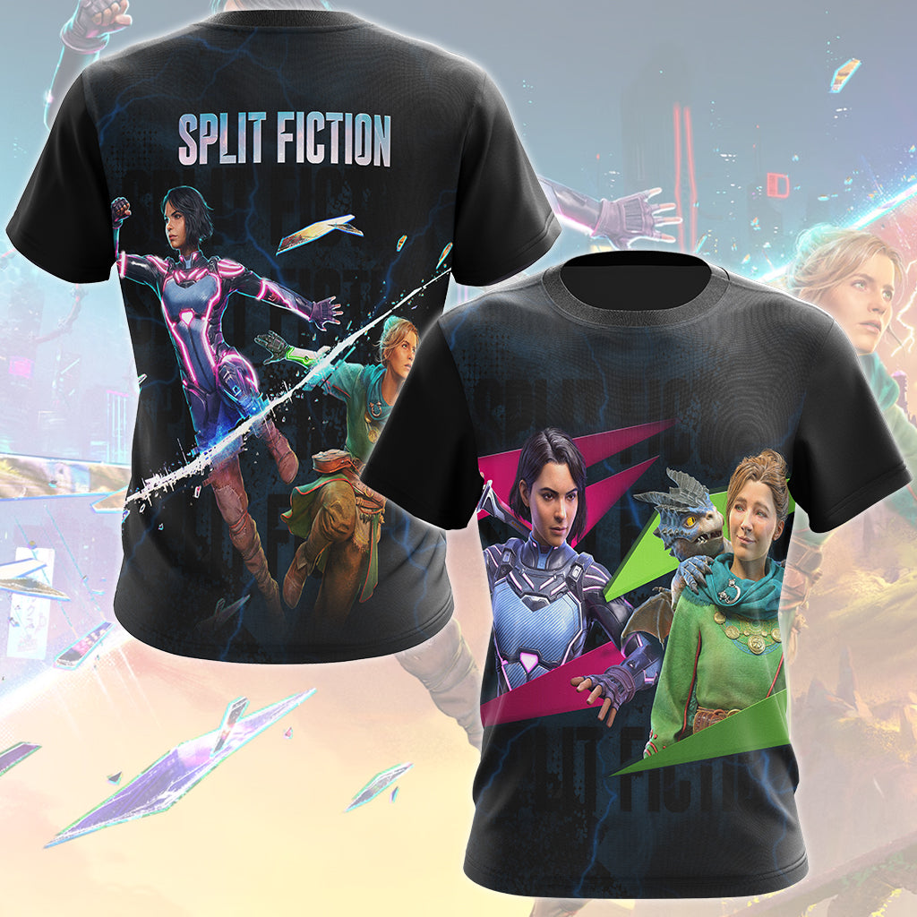 Split Fiction Video Game All Over Printed T-shirt Tank Top Zip Hoodie Pullover Hoodie Hawaiian Shirt Beach Shorts Joggers T-shirt S