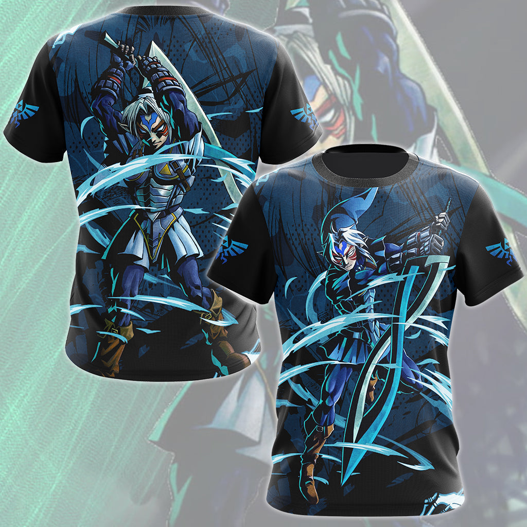 The Legend of Zelda Fierce Deity Link Video Game All Over Printed T-shirt Tank Top Zip Hoodie Pullover Hoodie Hawaiian Shirt Beach Shorts Joggers T-shirt