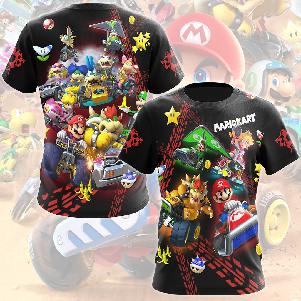 Mario Kart Video Game All Over Printed T-shirt Tank Top Zip Hoodie Pullover Hoodie Hawaiian Shirt Beach Shorts Joggers T-shirt