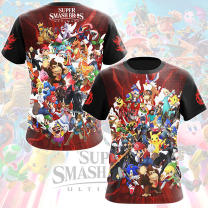 Super Smash Bros. Ultimate Video Game All Over Printed T-shirt Tank Top Zip Hoodie Pullover Hoodie Hawaiian Shirt Beach Shorts Joggers T-shirt
