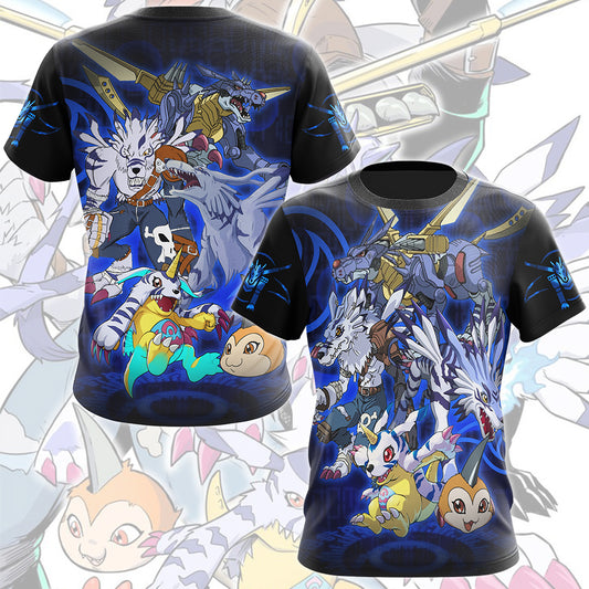 Digimon Gabumon Evolution Video Game All Over Printed T-shirt Tank Top Zip Hoodie Pullover Hoodie Hawaiian Shirt Beach Shorts Joggers T-shirt S