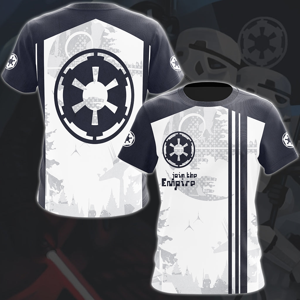 Star Wars Galactic Empire 'Join The Empire' Video Game All Over Printed T-shirt Tank Top Zip Hoodie Pullover Hoodie Hawaiian Shirt Beach Shorts Joggers T-shirt