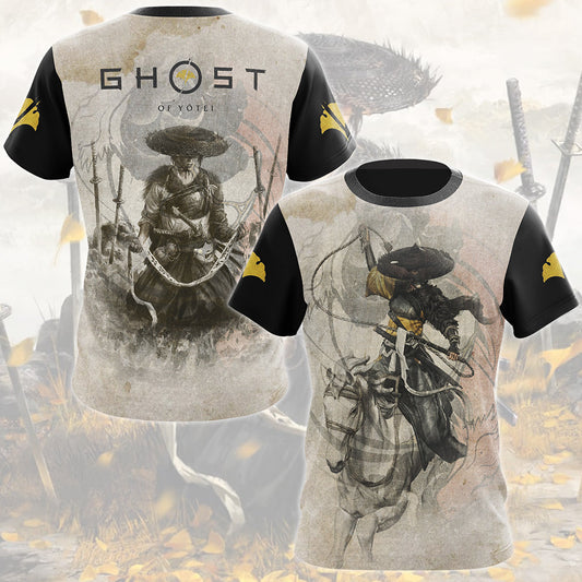 Ghost of Yotei Video Game All Over Printed T-shirt Tank Top Zip Hoodie Pullover Hoodie Hawaiian Shirt Beach Shorts Joggers T-shirt S