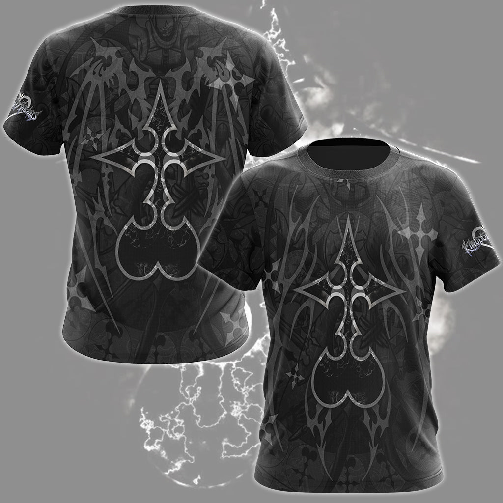 Kingdom Hearts Symbols The Nobody Sigil Video Game All Over Printed T-shirt Tank Top Zip Hoodie Pullover Hoodie Hawaiian Shirt Beach Shorts Joggers
