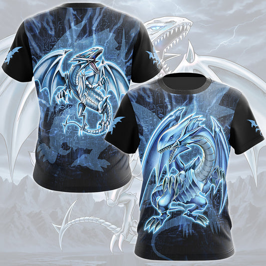 Yu-gi-oh! Blue-Eyes White Dragon Video Game All Over Printed T-shirt Tank Top Zip Hoodie Pullover Hoodie Hawaiian Shirt Beach Shorts Joggers