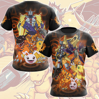 Digimon Agumon Evolution Video Game All Over Printed T-shirt Tank Top Zip Hoodie Pullover Hoodie Hawaiian Shirt Beach Shorts Joggers T-shirt S