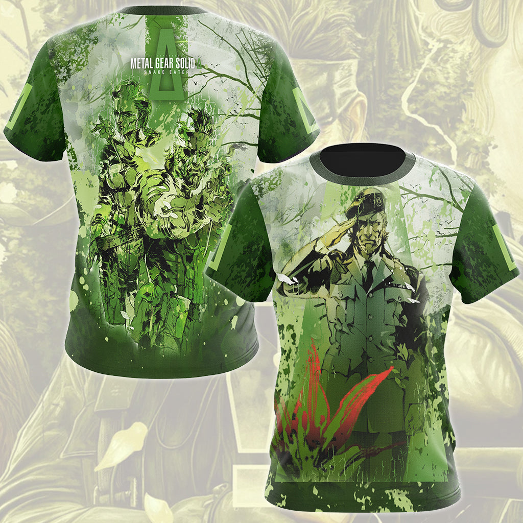 Metal Gear Solid: Snake Eater Video Game All Over Printed T-shirt Tank Top Zip Hoodie Pullover Hoodie Hawaiian Shirt Beach Shorts Joggers T-shirt S