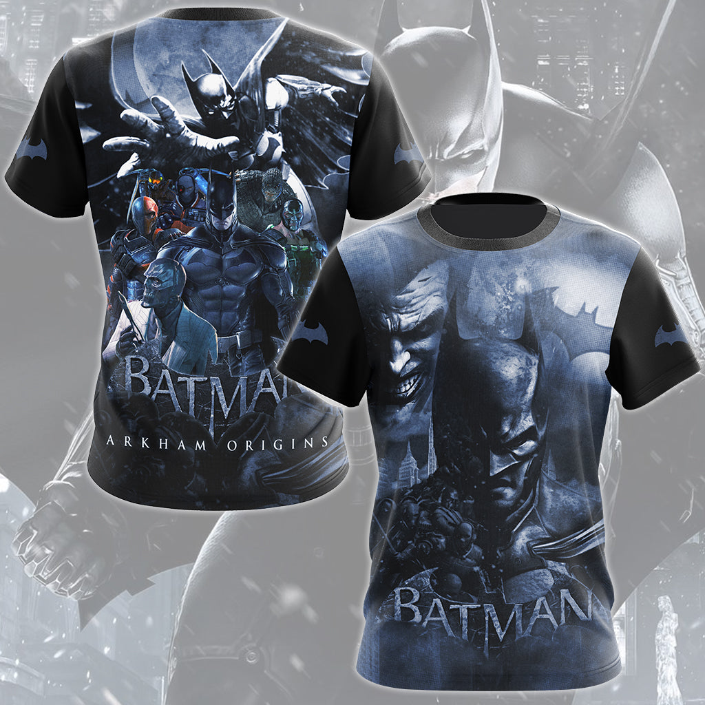 Batman: Arkham Origins Video Game All Over Printed T-shirt Tank Top Zip Hoodie Pullover Hoodie Hawaiian Shirt Beach Shorts Joggers T-shirt