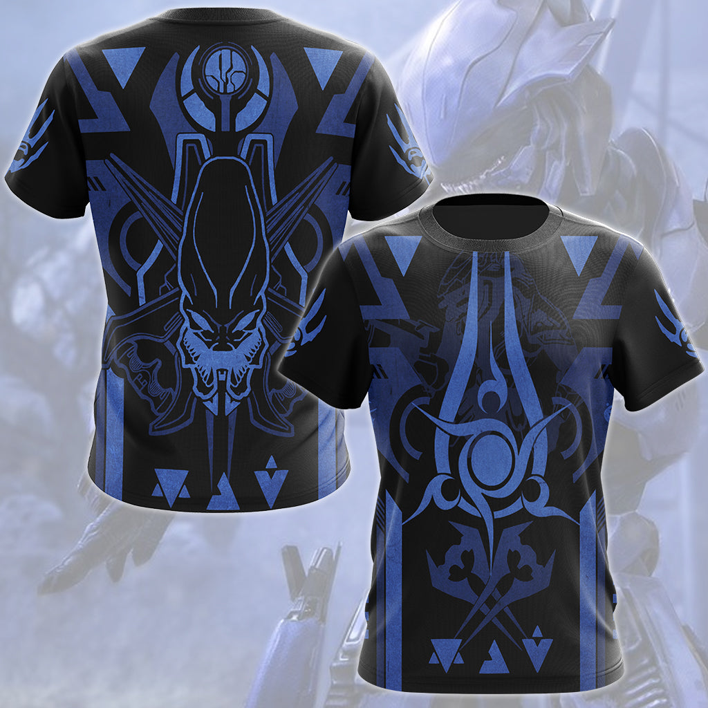 Halo Sangheili (Elite) Video Game All Over Printed T-shirt Tank Top Zip Hoodie Pullover Hoodie Hawaiian Shirt Beach Shorts Joggers T-shirt