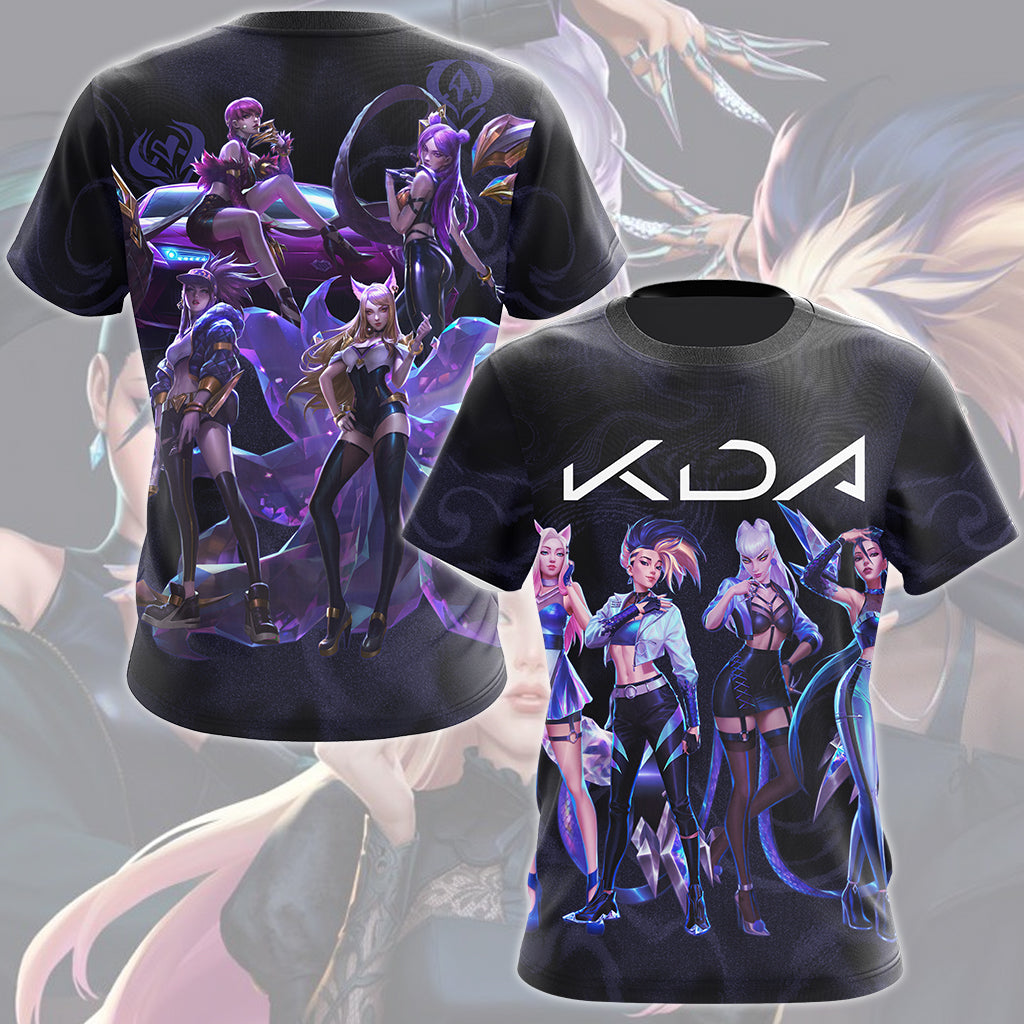 League of Legends K/DA Band Video Game All Over Printed T-shirt Tank Top Zip Hoodie Pullover Hoodie Hawaiian Shirt Beach Shorts Joggers T-shirt