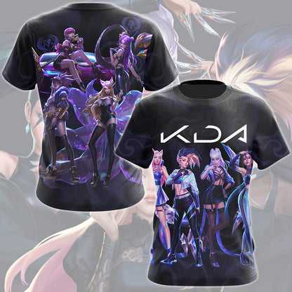 League of Legends K/DA Band Video Game All Over Printed T-shirt Tank Top Zip Hoodie Pullover Hoodie Hawaiian Shirt Beach Shorts Joggers T-shirt