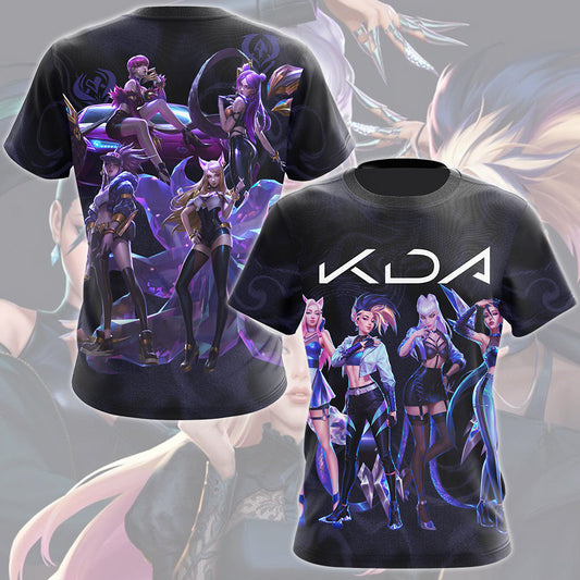 League of Legends K/DA Band Video Game All Over Printed T-shirt Tank Top Zip Hoodie Pullover Hoodie Hawaiian Shirt Beach Shorts Joggers T-shirt