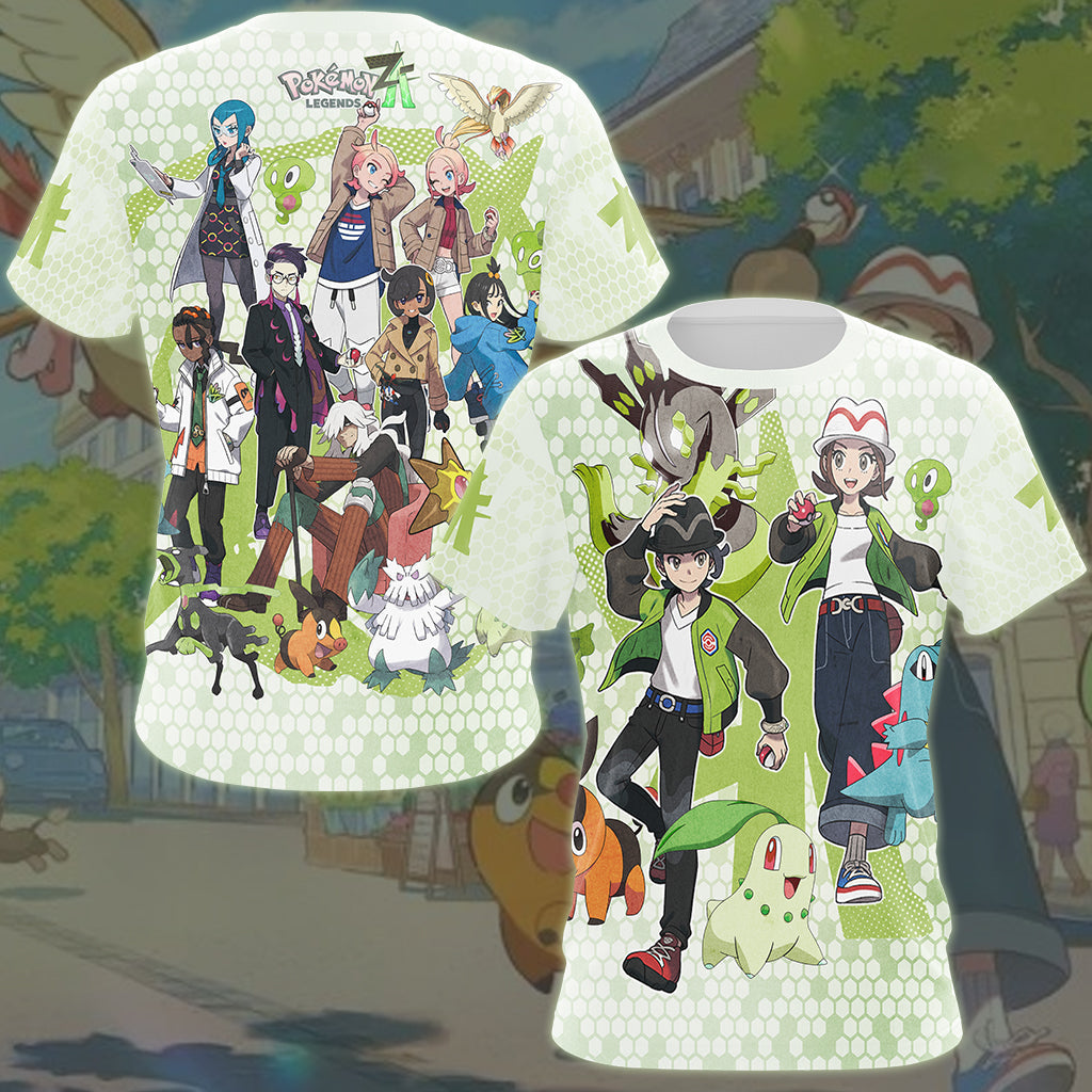 Pokemon Legends Z-A Video Game All Over Printed T-shirt Tank Top Zip Hoodie Pullover Hoodie Hawaiian Shirt Beach Shorts Joggers T-shirt