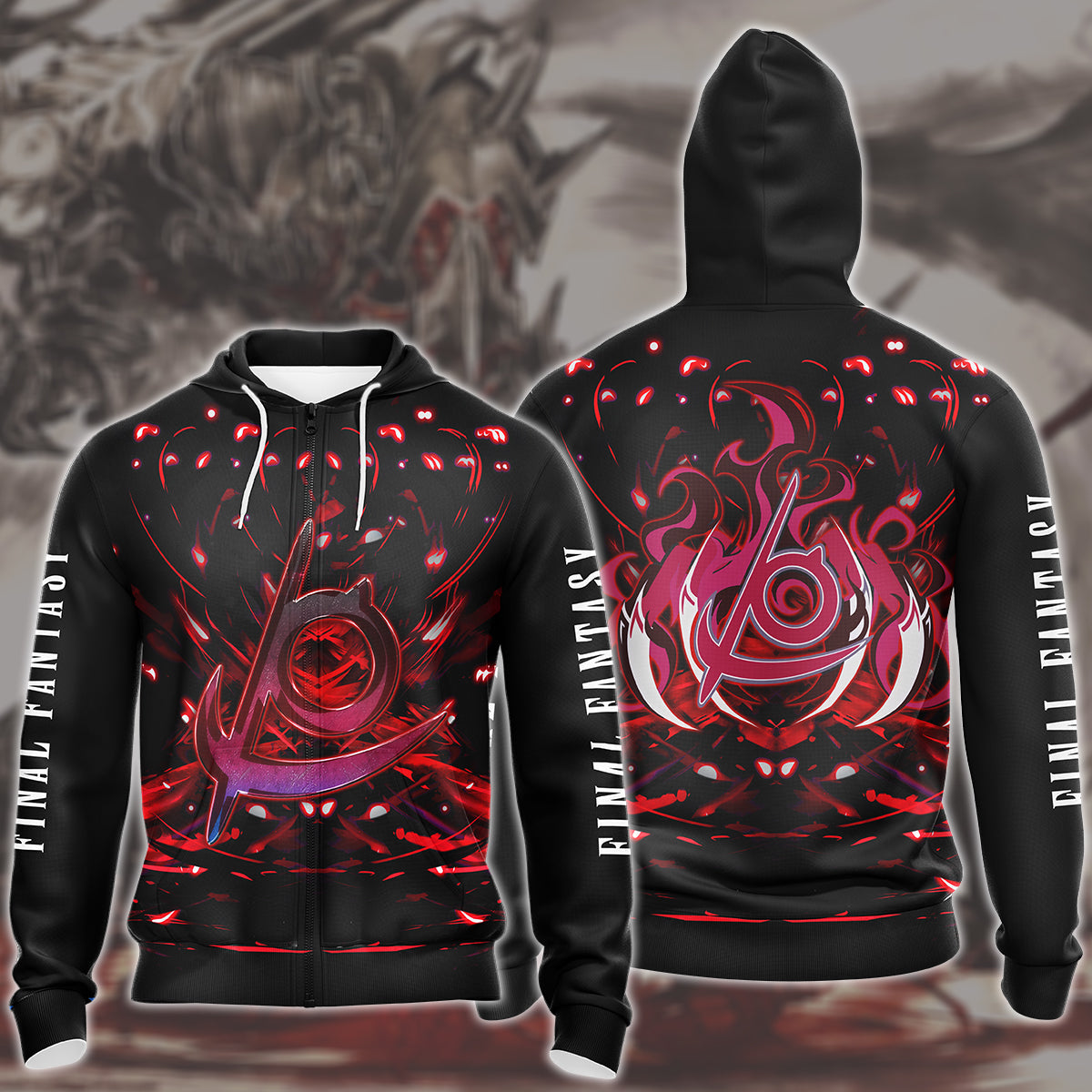 Final Fantasy Reaper Video Game All Over Printed T-shirt Tank Top Zip Hoodie Pullover Hoodie Hawaiian Shirt Beach Shorts Joggers Zip Hoodie S