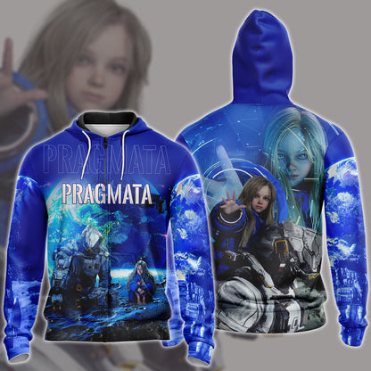 Pragmata Video Game All Over Printed T-shirt Tank Top Zip Hoodie Pullover Hoodie Hawaiian Shirt Beach Shorts Joggers Zip Hoodie