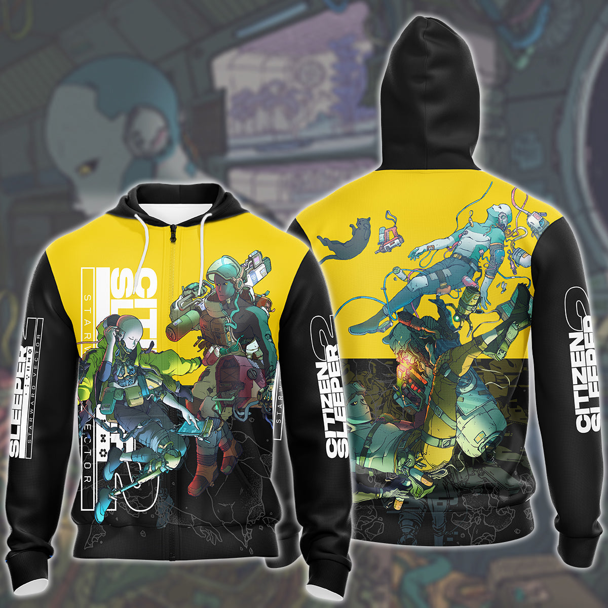 Citizen Sleeper 2: Starward Vector Video Game All Over Printed T-shirt Tank Top Zip Hoodie Pullover Hoodie Hawaiian Shirt Beach Shorts Joggers Zip Hoodie S