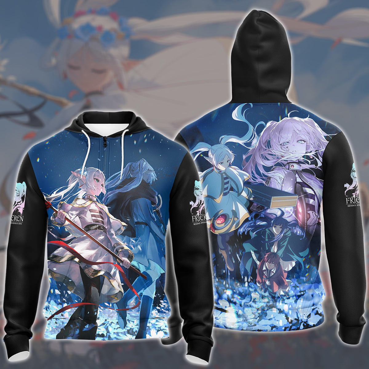Frieren: Beyond Journey's End Anime Manga All Over Printed T-shirt Tank Top Zip Hoodie Pullover Hoodie Hawaiian Shirt Beach Shorts Joggers Zip Hoodie