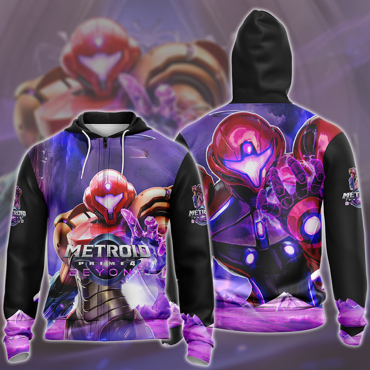 Metroid Prime 4: Beyond Video Game All Over Printed T-shirt Tank Top Zip Hoodie Pullover Hoodie Hawaiian Shirt Beach Shorts Joggers Zip Hoodie