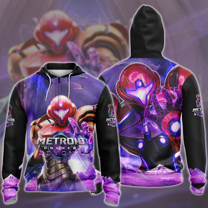 Metroid Prime 4: Beyond Video Game All Over Printed T-shirt Tank Top Zip Hoodie Pullover Hoodie Hawaiian Shirt Beach Shorts Joggers Zip Hoodie