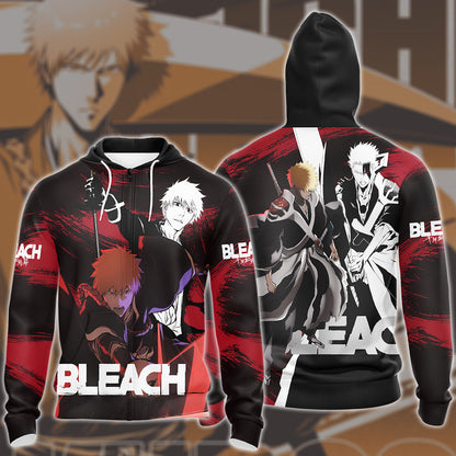 Bleach: Thousand-Year Blood War Manga Anime All Over Printed T-shirt Tank Top Zip Hoodie Pullover Hoodie Hawaiian Shirt Beach Shorts Joggers Zip Hoodie