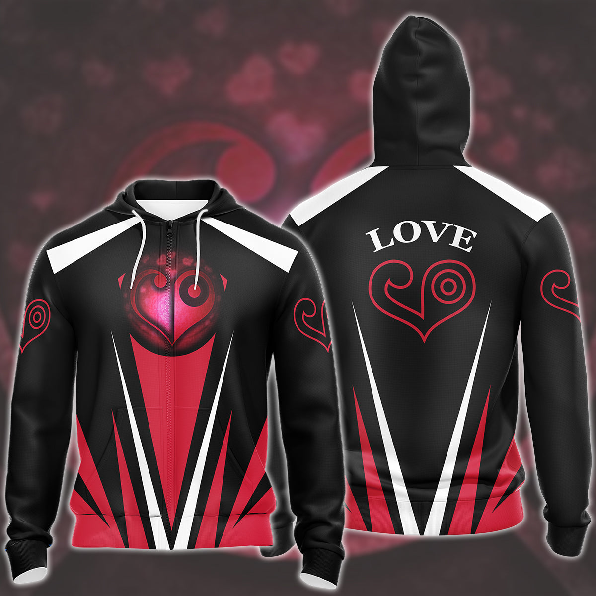 Digimon Crest Of Love Video Game All Over Printed T-shirt Tank Top Zip Hoodie Pullover Hoodie Hawaiian Shirt Beach Shorts Joggers Zip Hoodie S