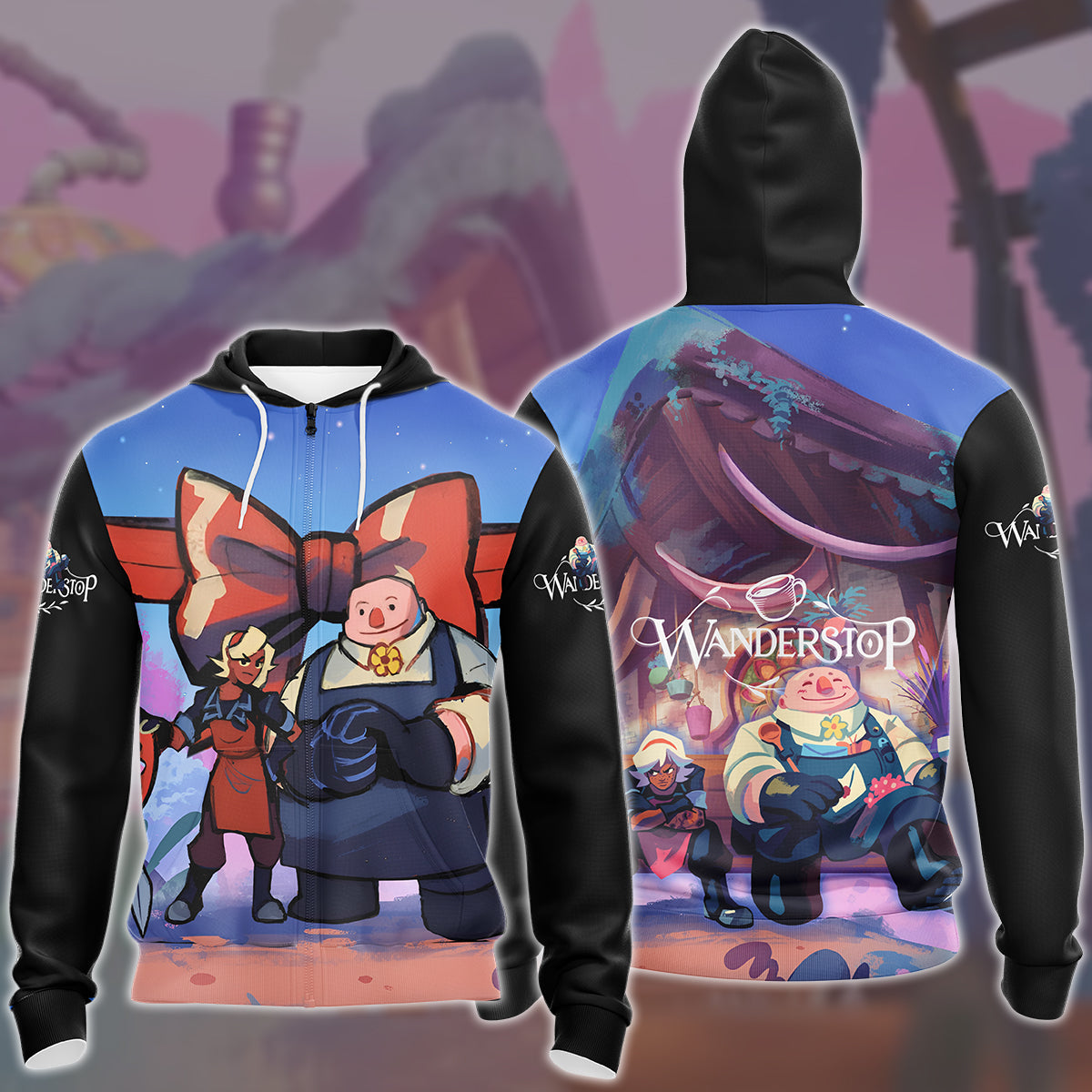 Wanderstop Video Game All Over Printed T-shirt Tank Top Zip Hoodie Pullover Hoodie Hawaiian Shirt Beach Shorts Joggers Zip Hoodie S