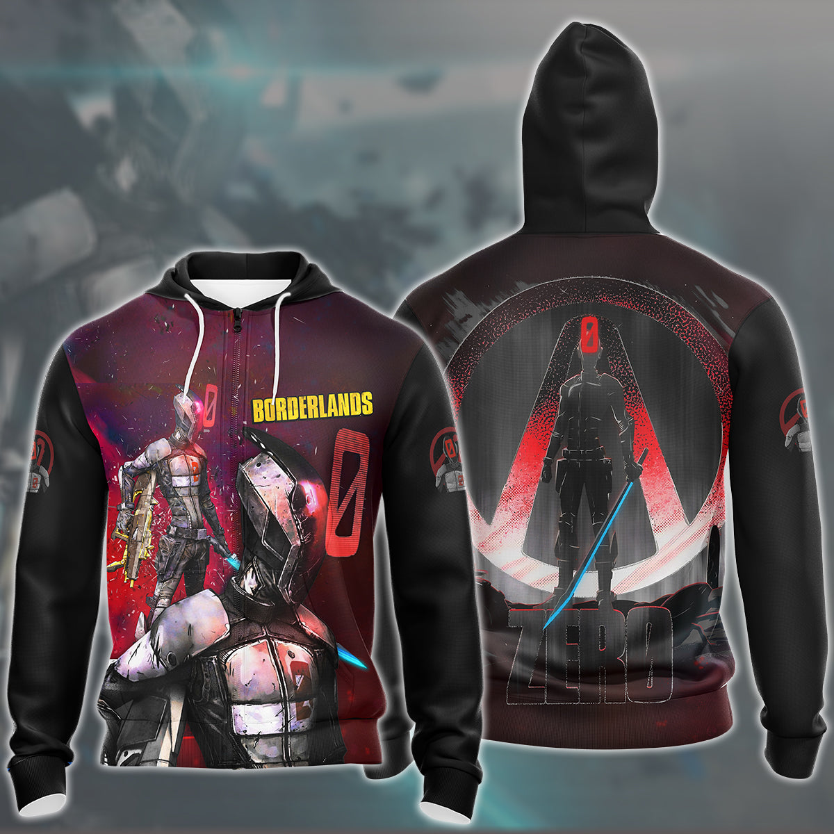 Borderlands Zero Video Game All Over Printed T-shirt Tank Top Zip Hoodie Pullover Hoodie Hawaiian Shirt Beach Shorts Joggers Zip Hoodie S