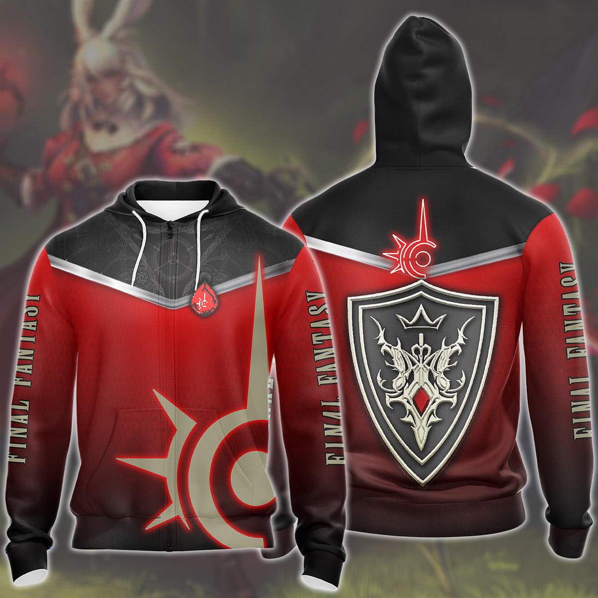 Final Fantasy Red Mage Video Game All Over Printed T-shirt Tank Top Zip Hoodie Pullover Hoodie Hawaiian Shirt Beach Shorts Joggers Zip Hoodie S