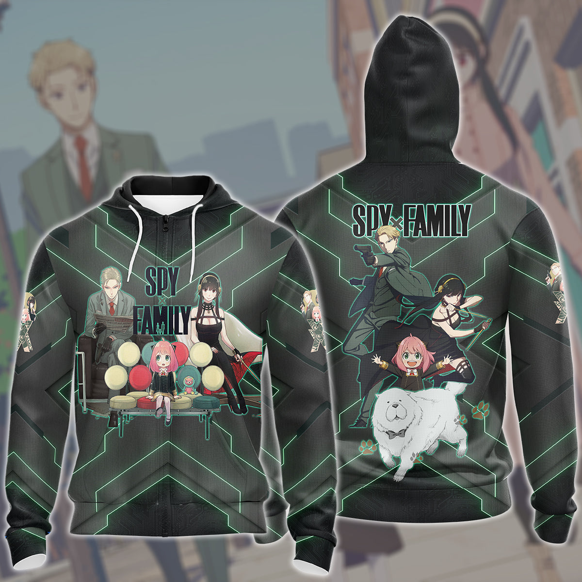 Spy x Family Anime Manga All Over Printed T-shirt Tank Top Zip Hoodie Pullover Hoodie Hawaiian Shirt Beach Shorts Joggers Zip Hoodie