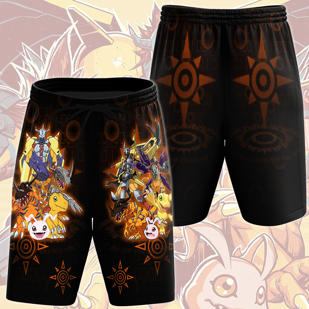 Digimon Agumon Evolution Video Game All Over Printed T-shirt Tank Top Zip Hoodie Pullover Hoodie Hawaiian Shirt Beach Shorts Joggers Beach Shorts S